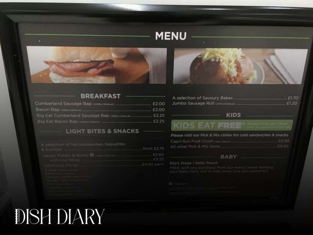 ASDA Cafe LMenu