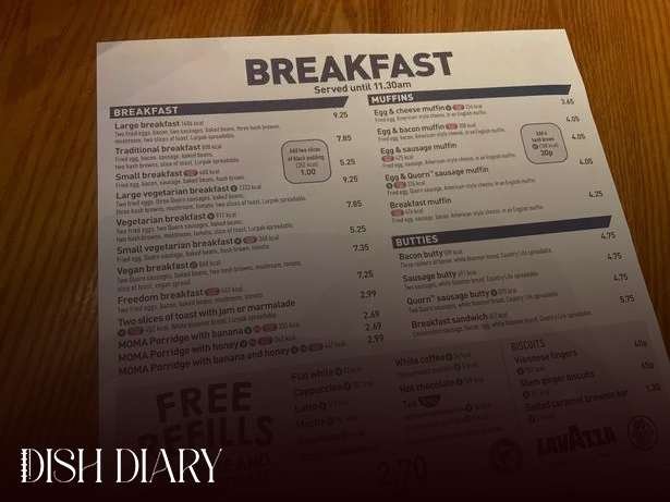 Wetherspoons Breakfast Menu