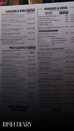 Wetherspoons UK Lunch Menu